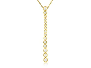14K DIAMOND STICK NECKLACE