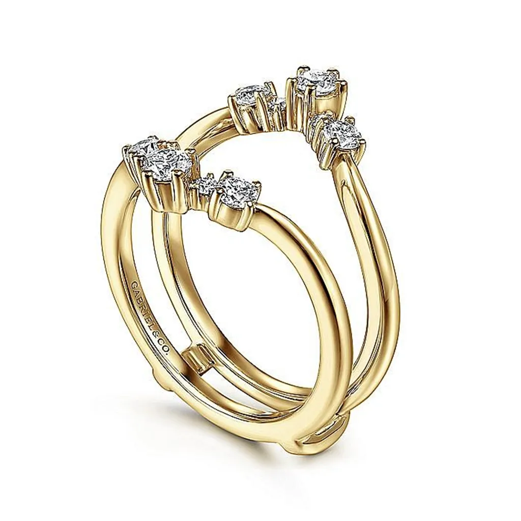 14K Yellow Gold Starlight Diamond Enhancer Ring