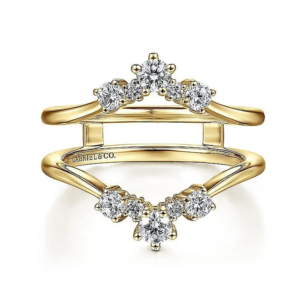 14K Yellow Gold Starlight Diamond Enhancer Ring