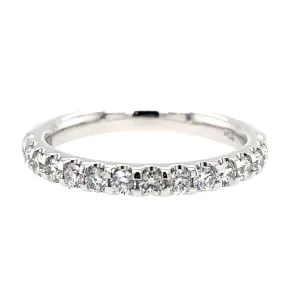 18K White Gold Half Anniversary Diamond Band