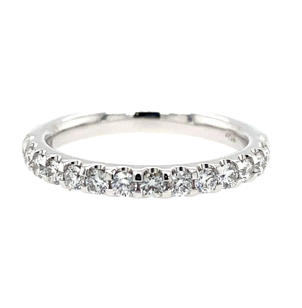 18K White Gold Half Anniversary Diamond Band