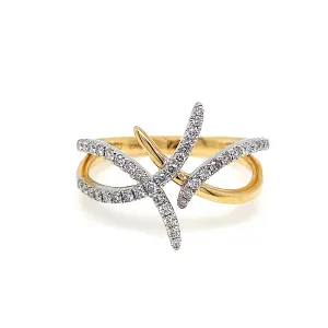 18K Yellow Gold 0.28ct Diamond Ring