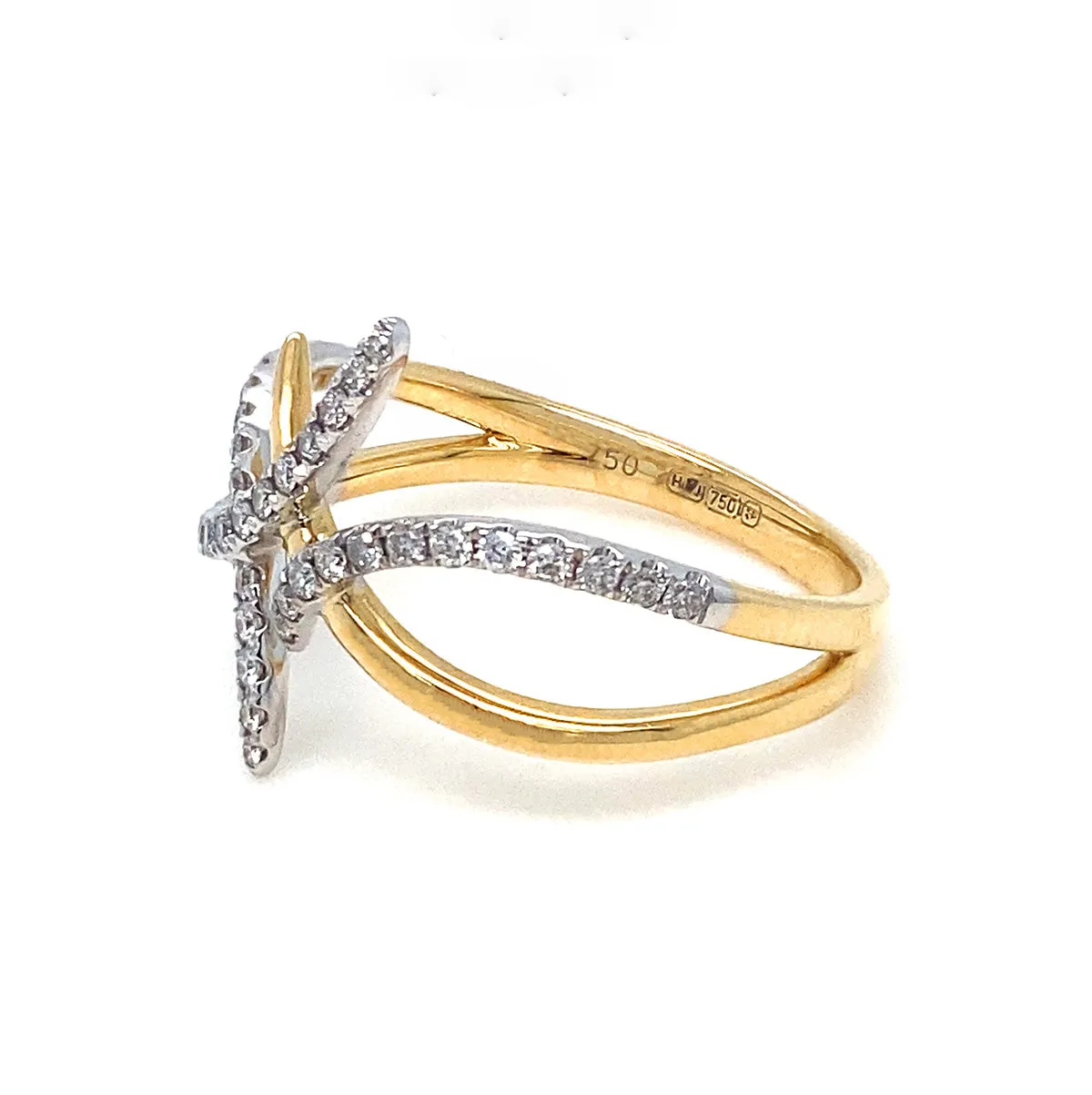 18K Yellow Gold 0.28ct Diamond Ring