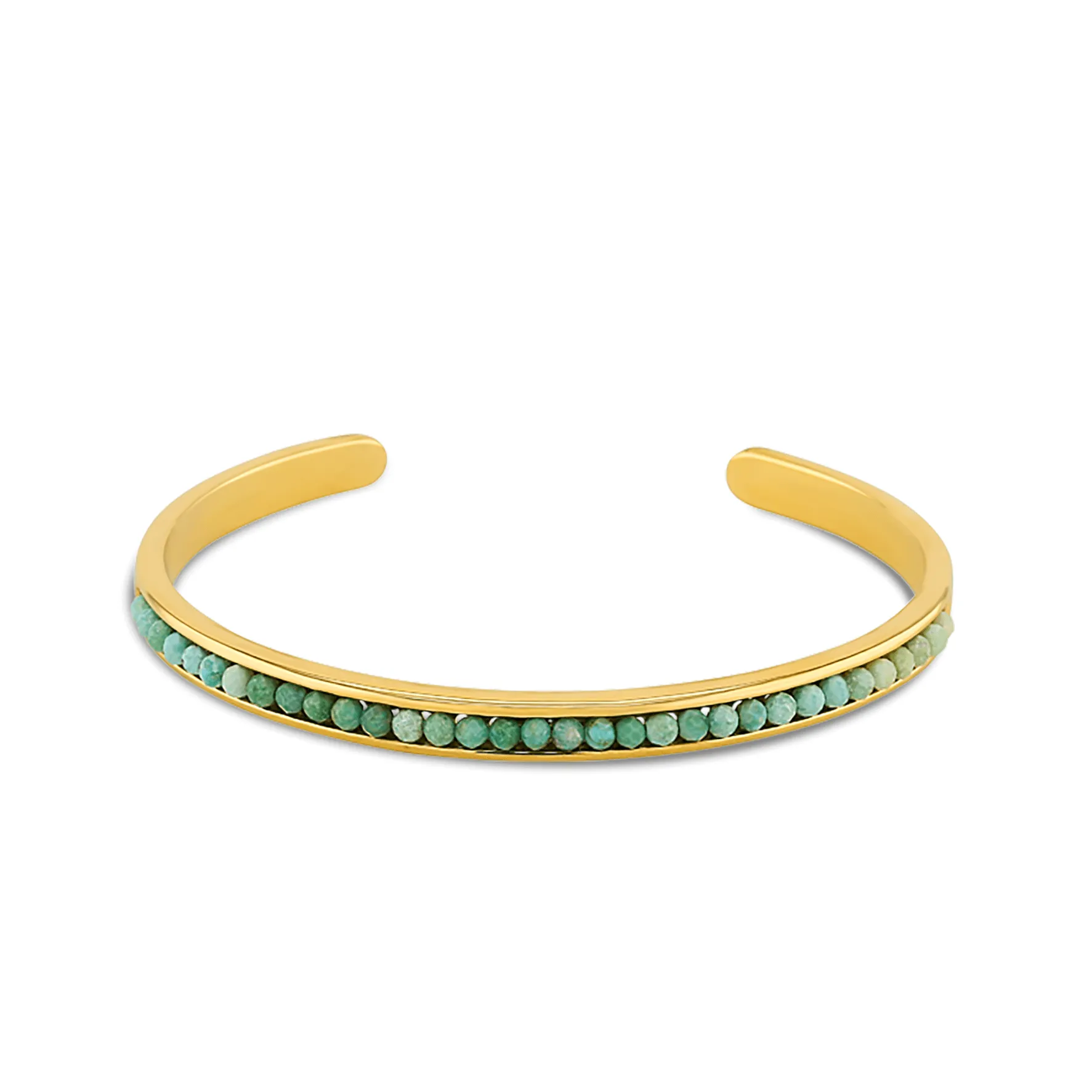 18k yellow gold bracelet assembled with turquoise