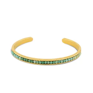 18k yellow gold bracelet assembled with turquoise