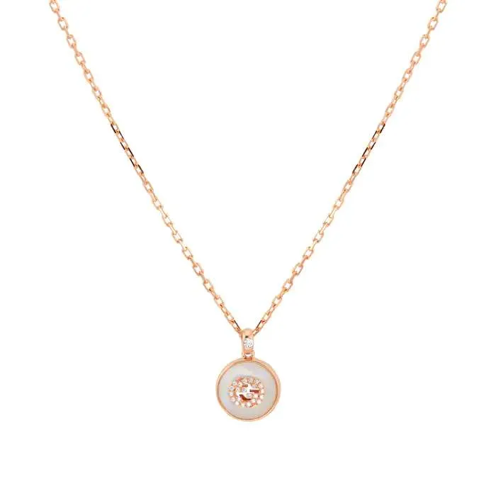 18KT RG GUCCI INTERLOCKING G NECKLACE