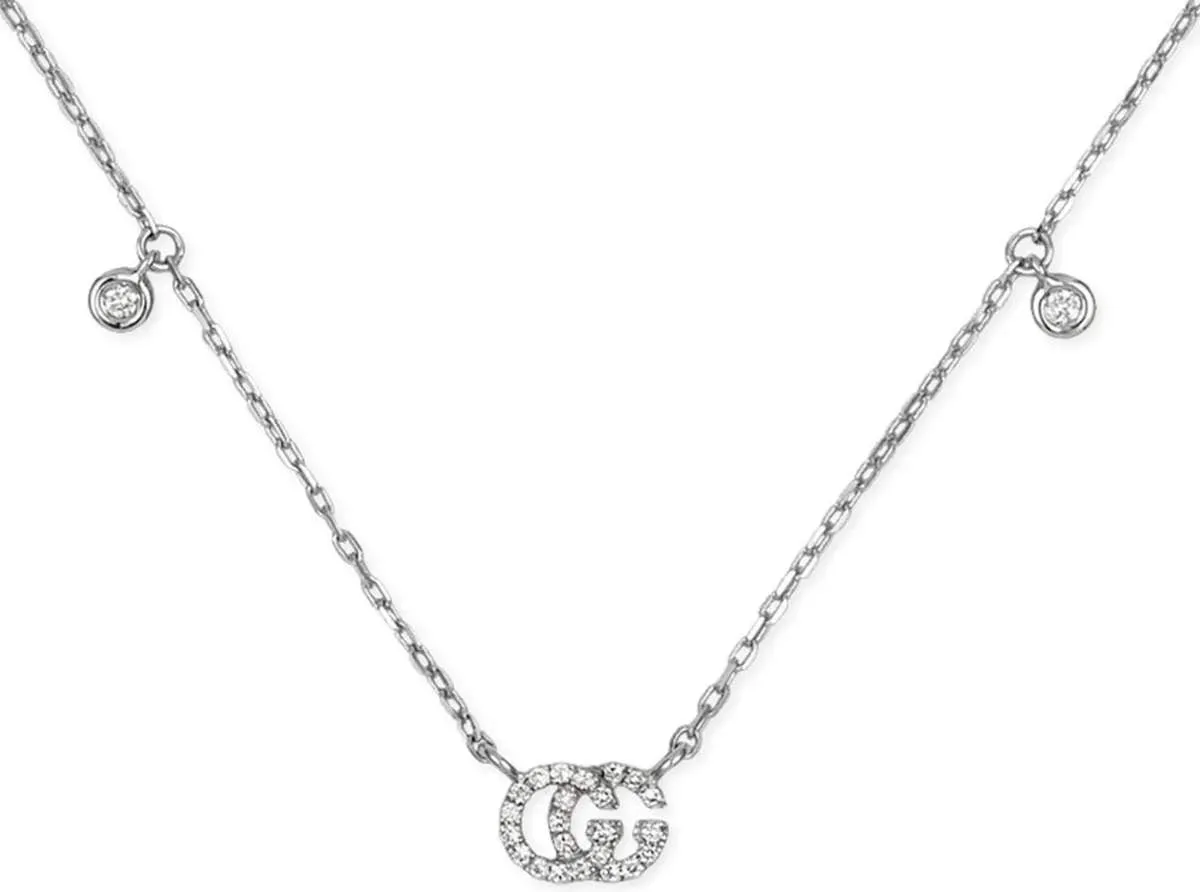 18KT WG GUCCI RUNNING G NECKLACE