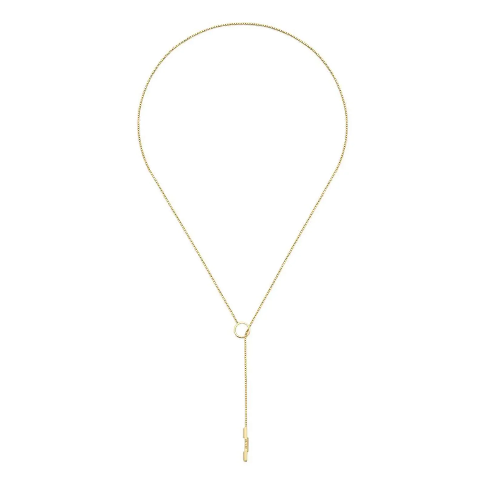 18KT YG GUCCI LINK TO LOVE LARIAT NECKLACE