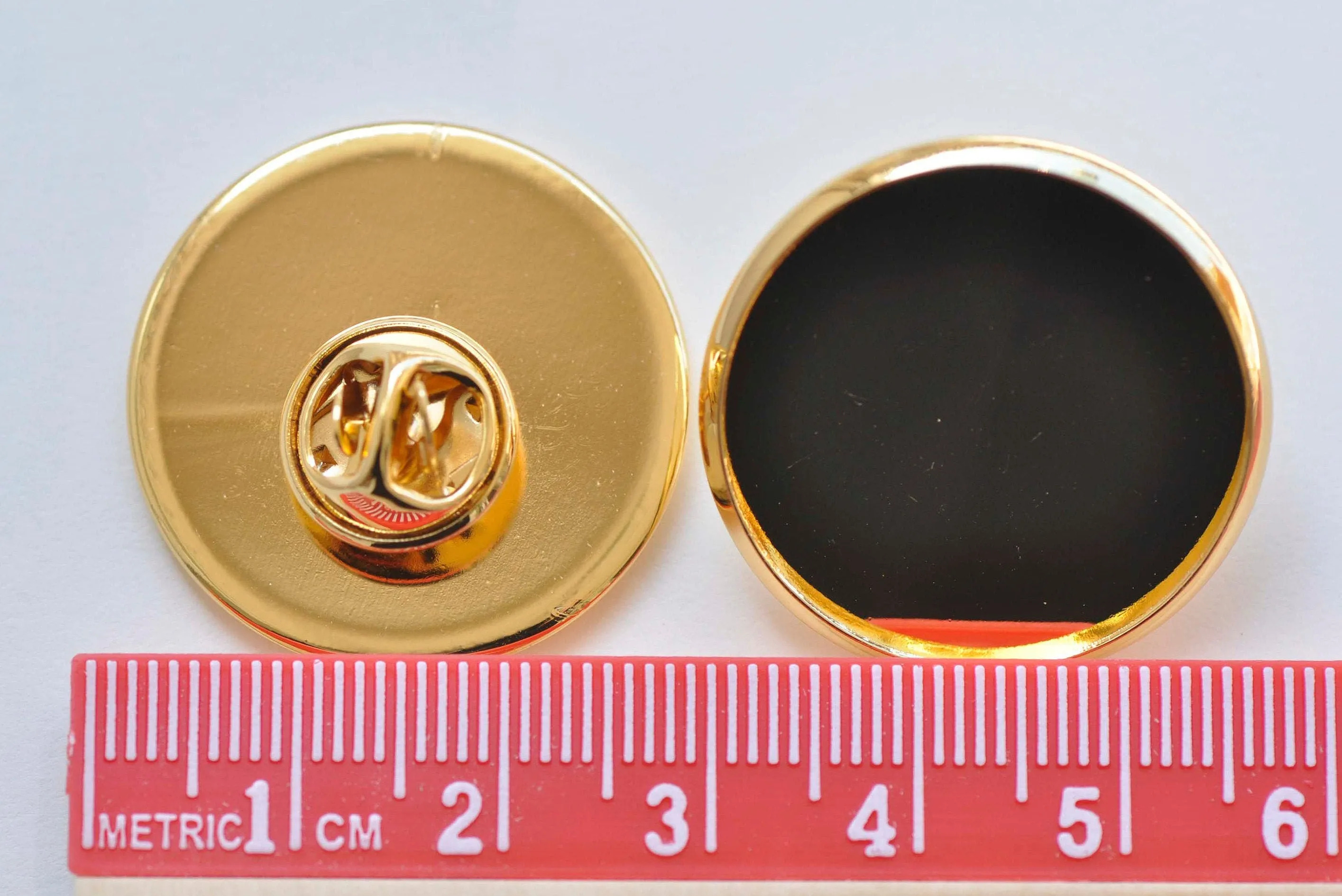 24K Gold Tie Tack Clutch Lapel Pin Brooch Blank Match 25mm Cameo Set of 6 A6355