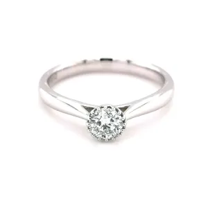 9ct White Gold 0.33ct Solitaire Ring