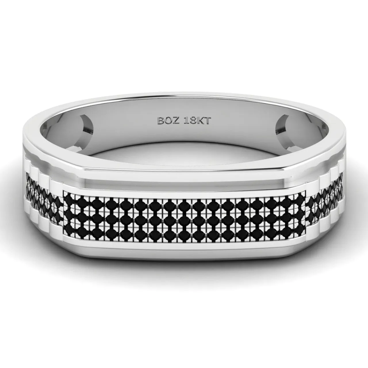 Amir Diamond Pave Band in 18K Gold