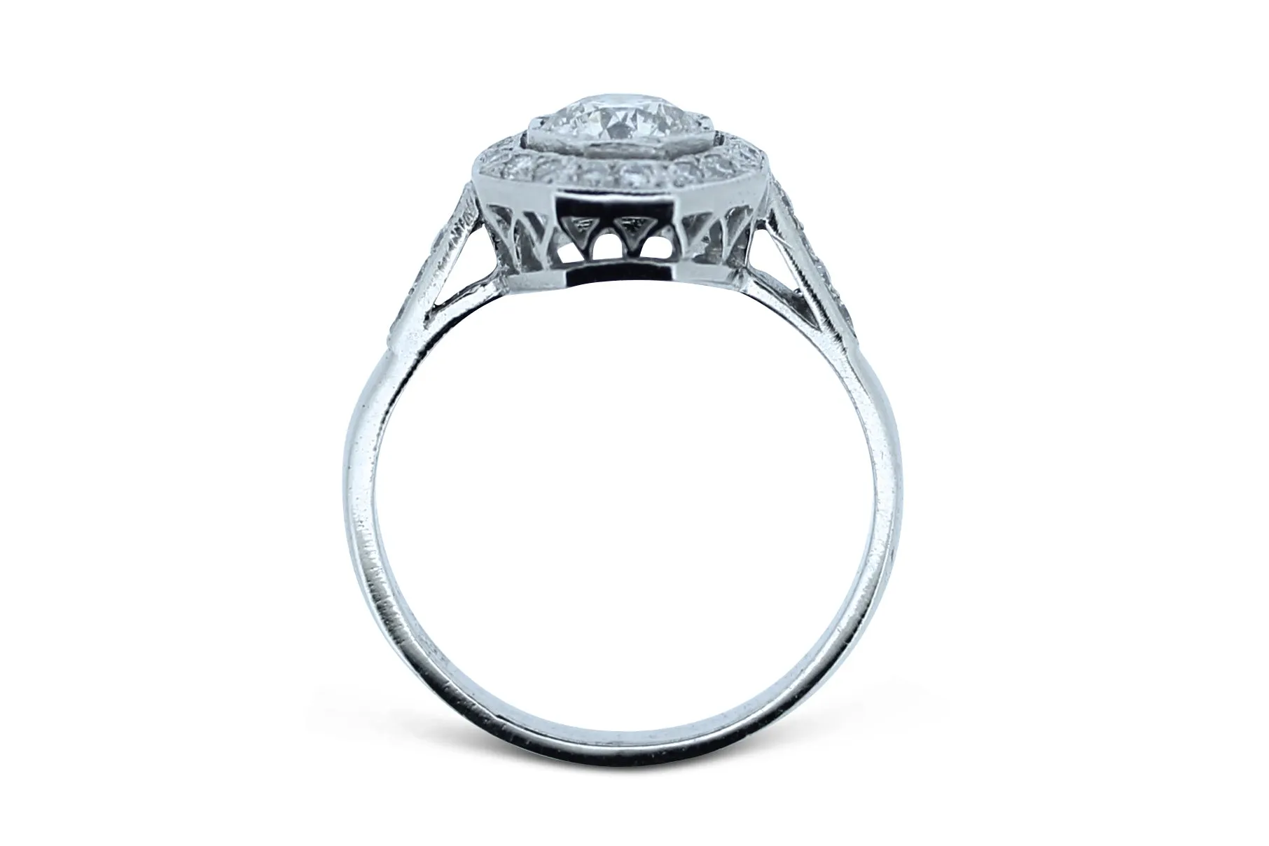 Art Deco Diamond Solitaire Engagement Ring 1.15ct Platinum