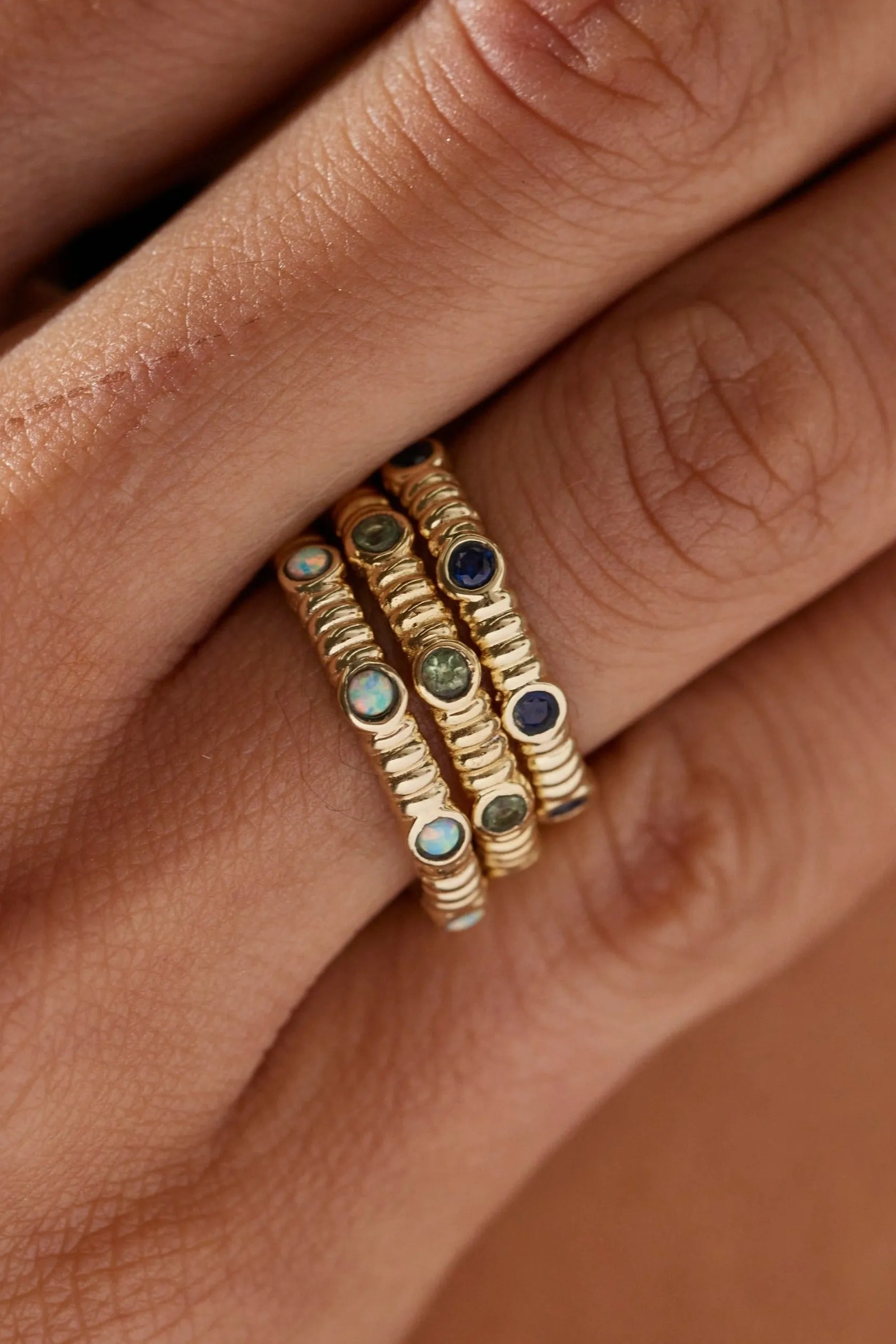 Asymmetric Opal Gold Stacker