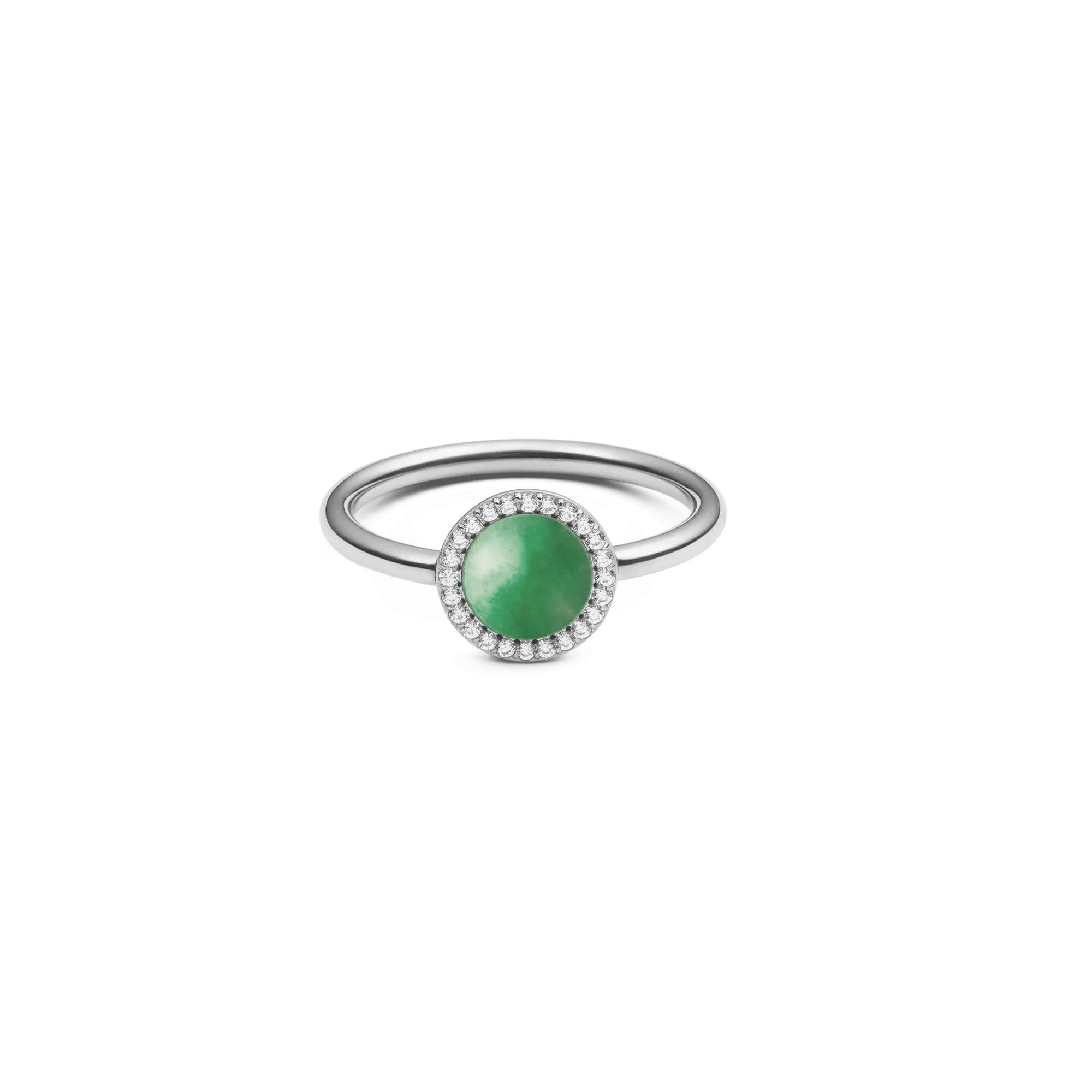 Audrey Ring Jade Silver
