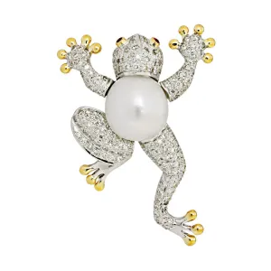 Brooch - Ruby, South Sea Pearl and Diamond