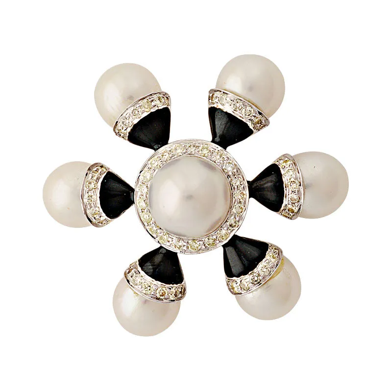 Brooch - South Sea Pearl and Diamond