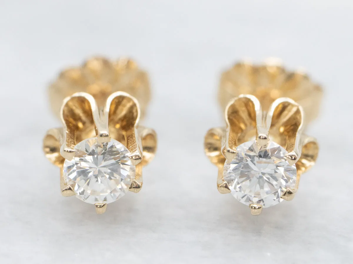 Buttercup Set Diamond Stud Earrings
