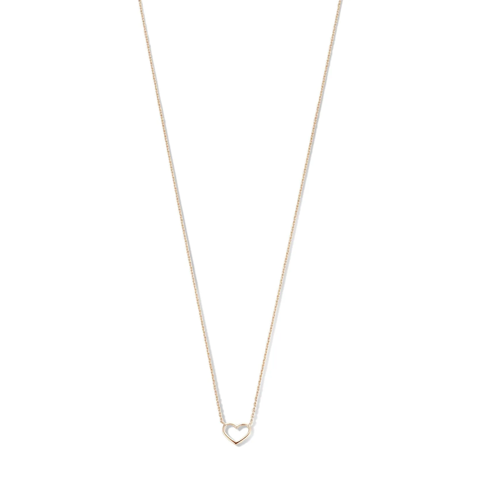 Cadeau d'Isabel 14 karat rose gold necklace & bracelet set with heart