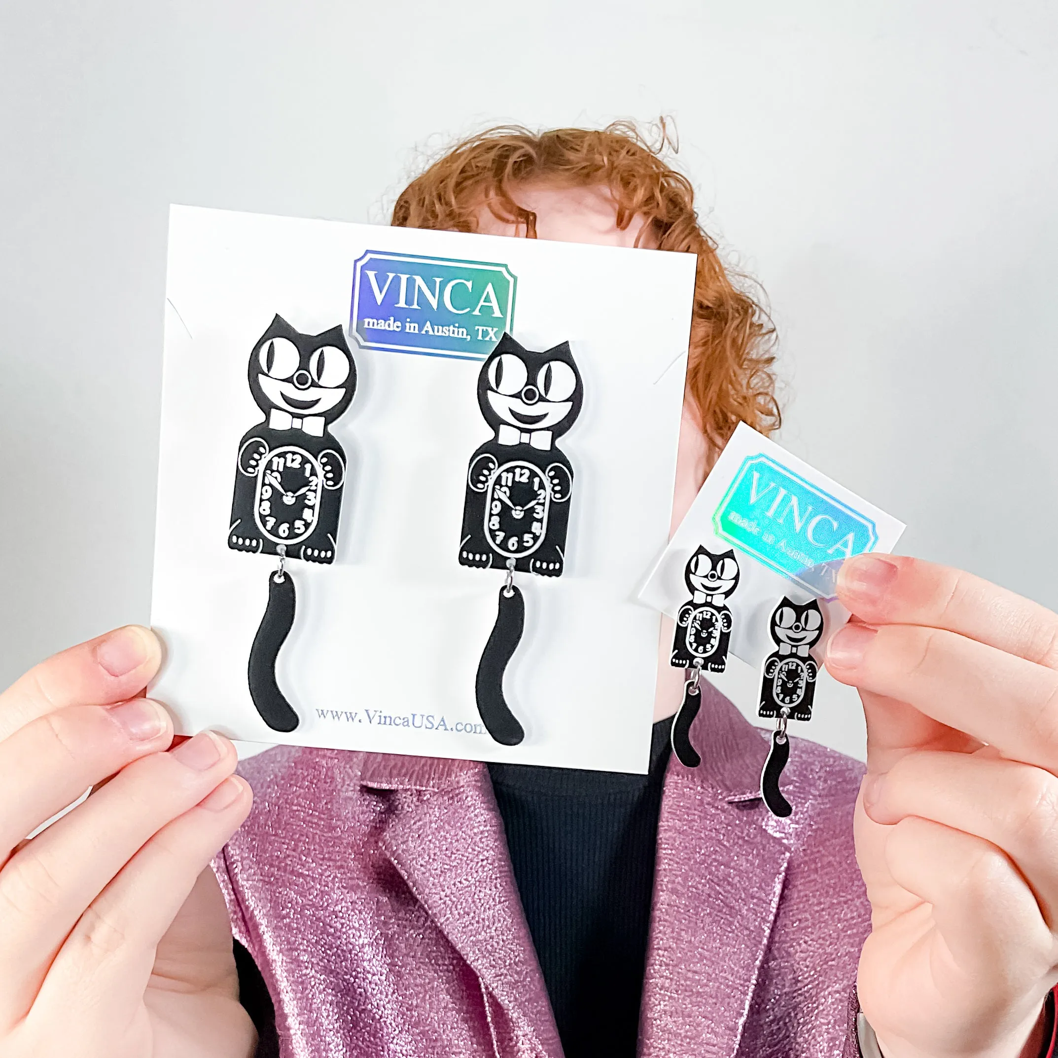 Cat CLAW-K Earrings Officially Licensed Kit-Cat Klock ? (regular sized)