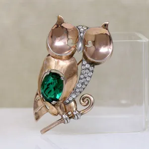 Clever Retro Owl Brooch by Boucher