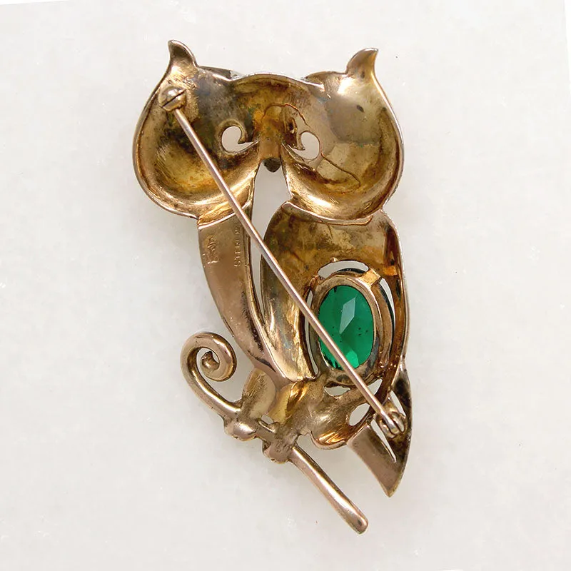 Clever Retro Owl Brooch by Boucher