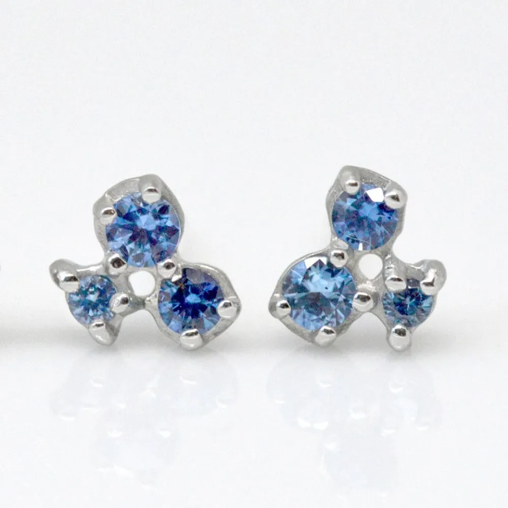 Cluster Trio Stud Earrings