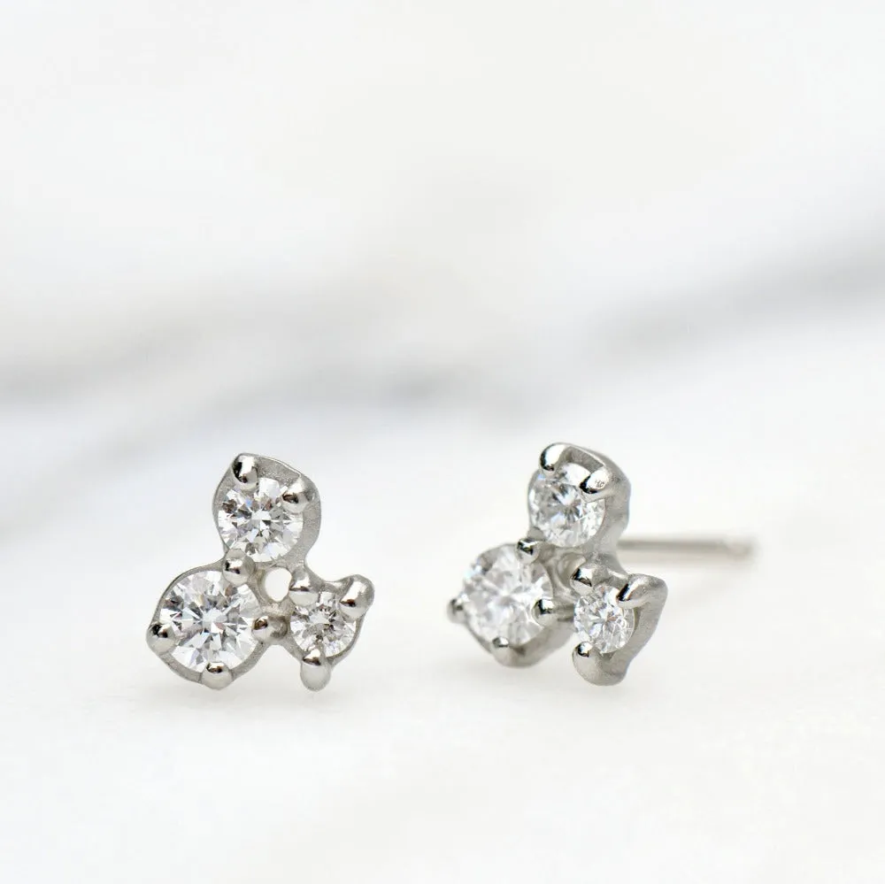 Cluster Trio Stud Earrings