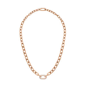 Crystal Link Necklace Rose Gold