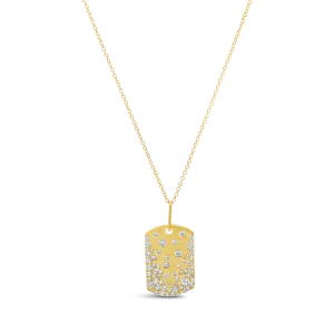 Diamond Dog Tag Pendant