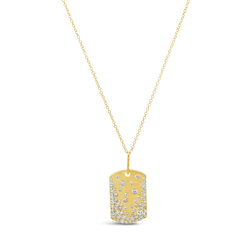 Diamond Dog Tag Pendant