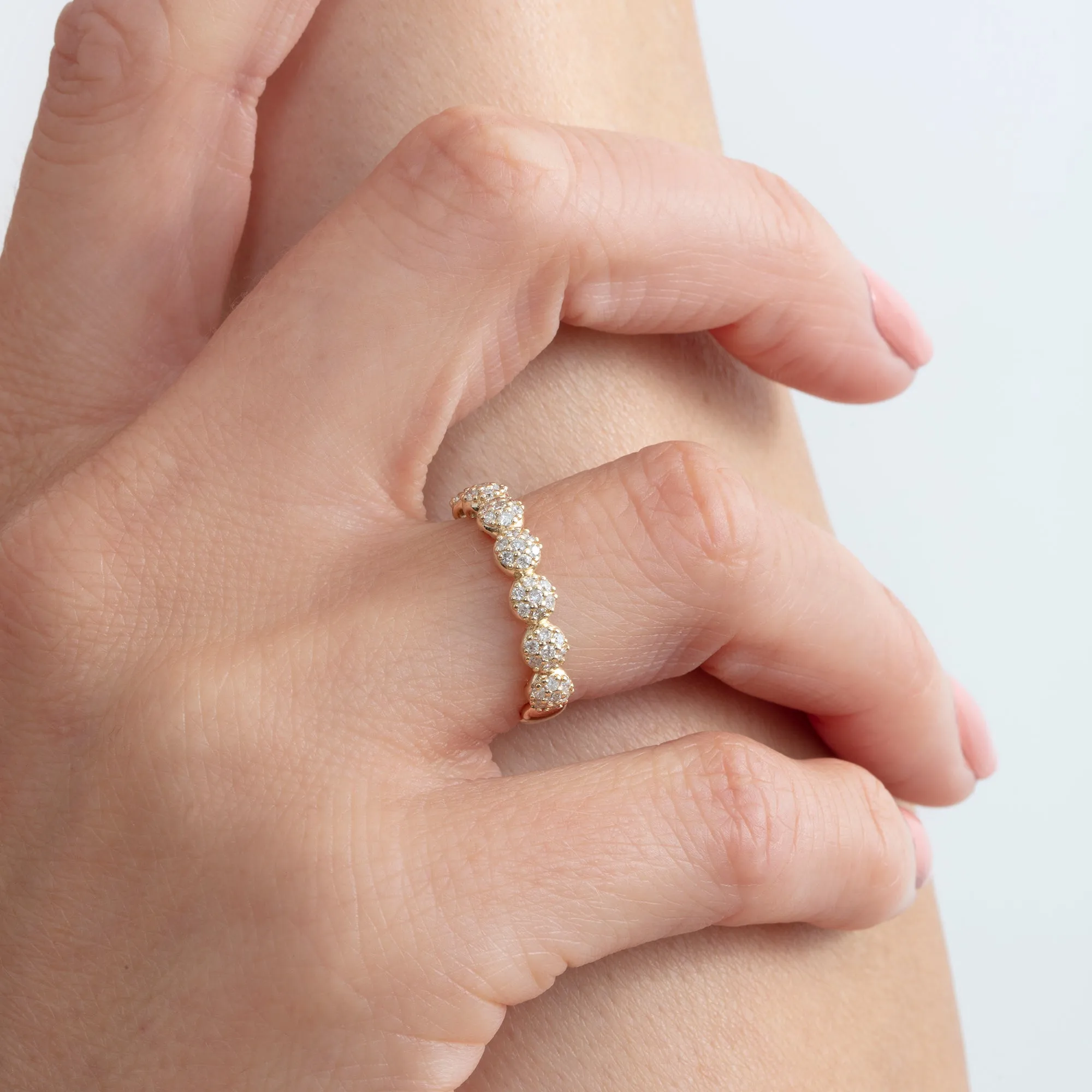Diamond Paved Bubble Ring, Evee