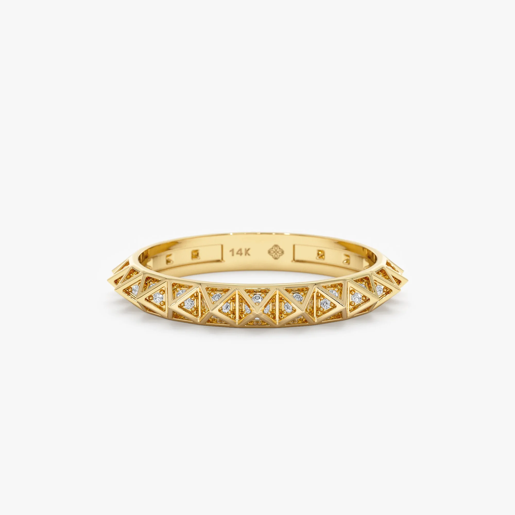 Diamond Pyramid Eternity Ring, Nefertiti