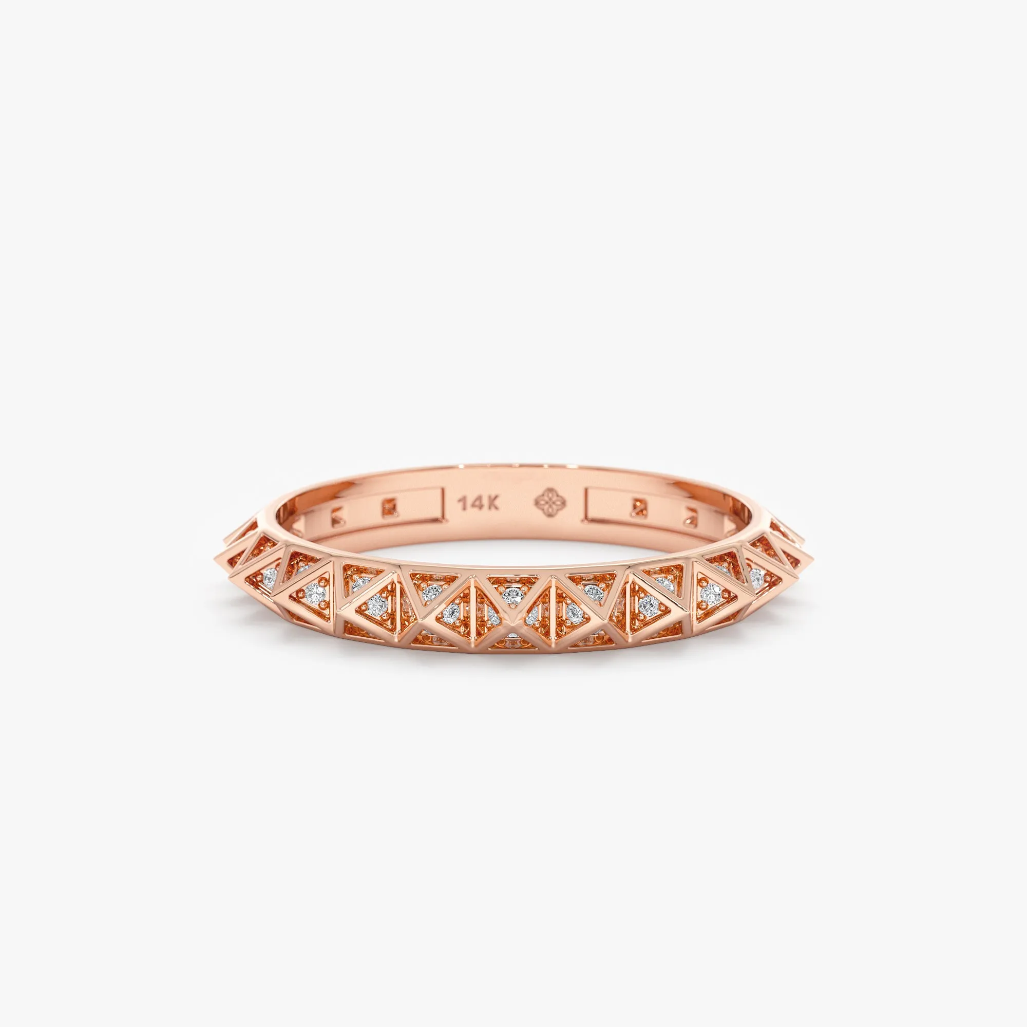 Diamond Pyramid Eternity Ring, Nefertiti