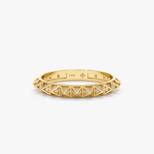 Diamond Pyramid Eternity Ring, Nefertiti