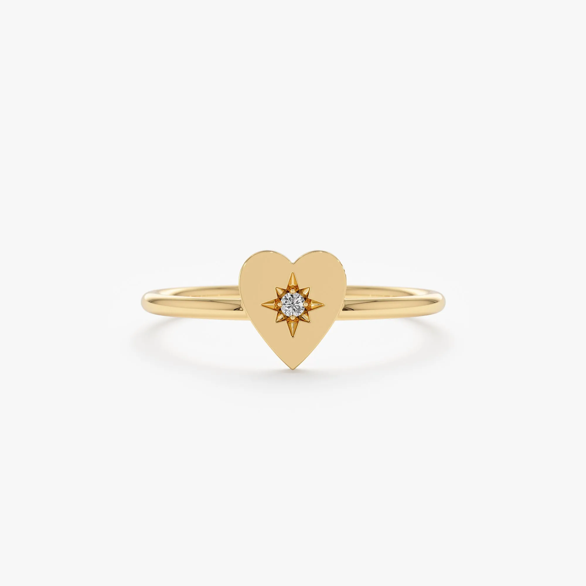 Diamond Starburst Heart Ring, Lily
