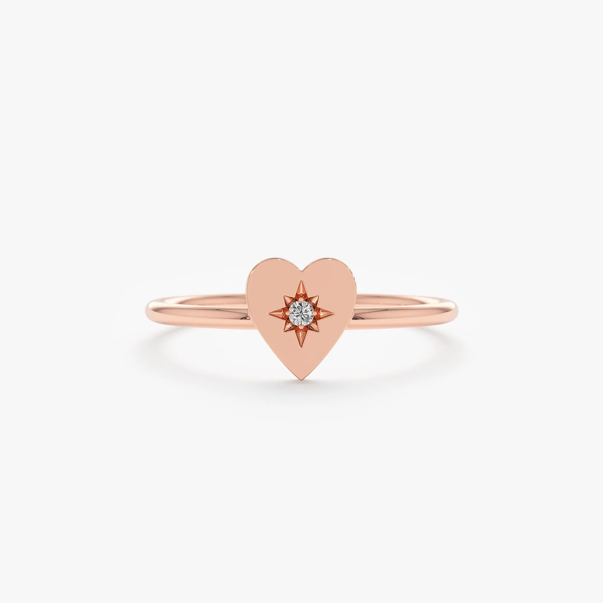 Diamond Starburst Heart Ring, Lily