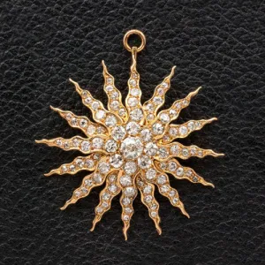 Diamond Sunburst Pendant