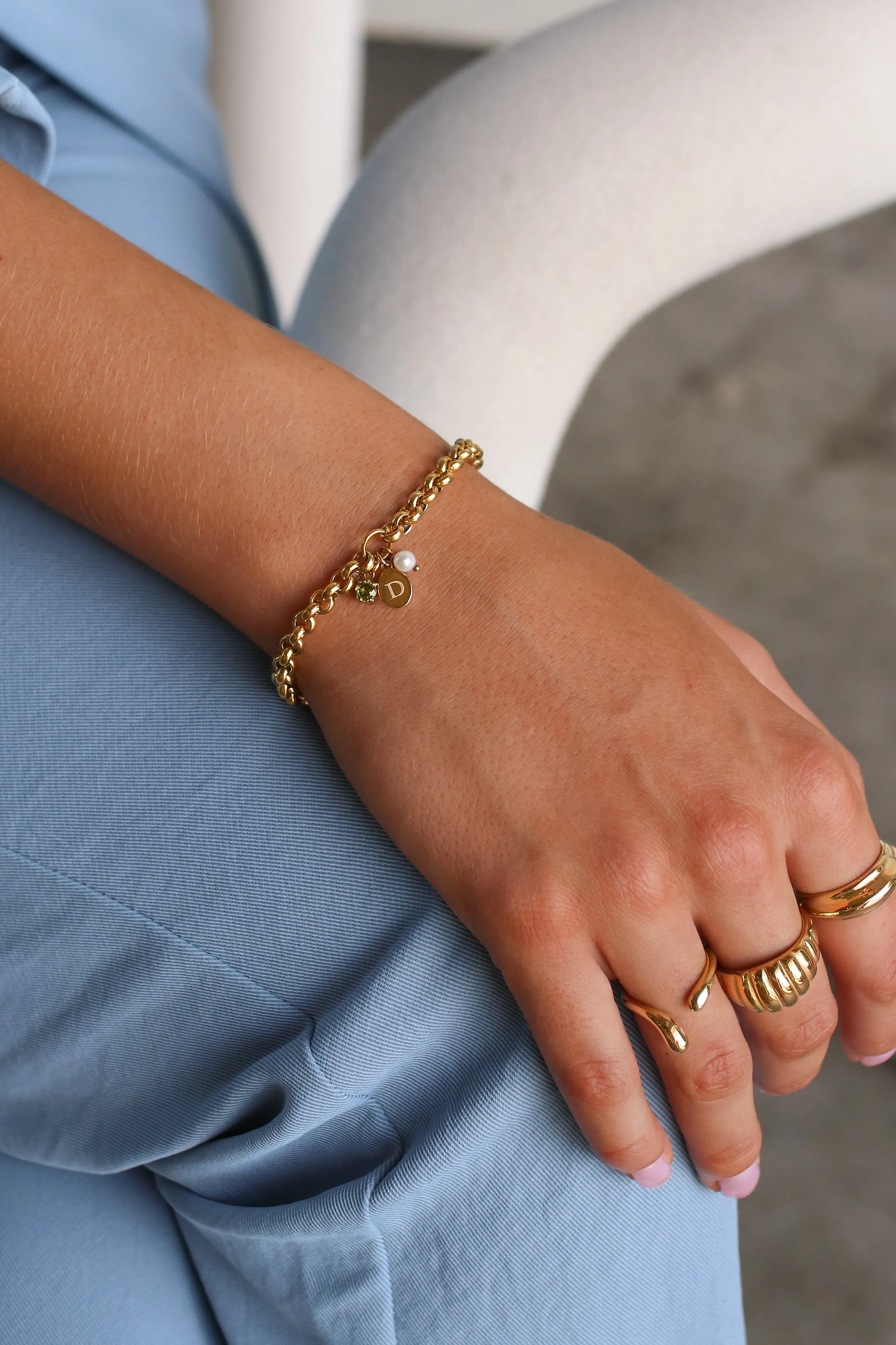 Ember - Stainless Steel Monogram Bracelet