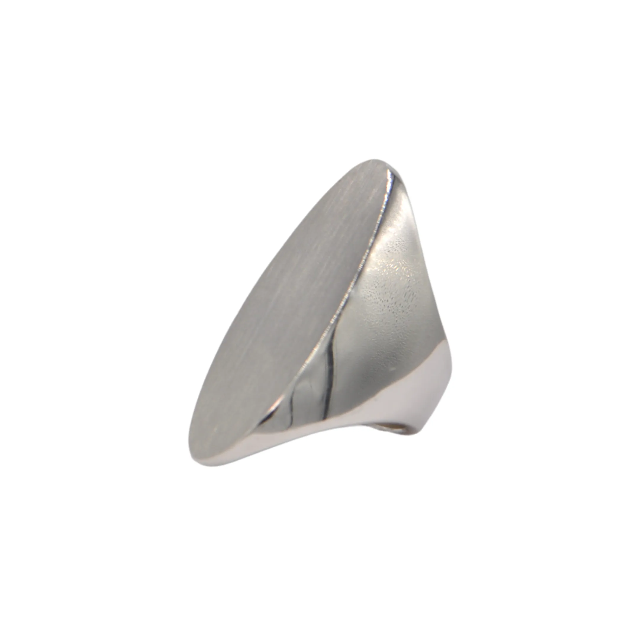 Estate Signed Sterling Silver Oversized Oval Signet Ring