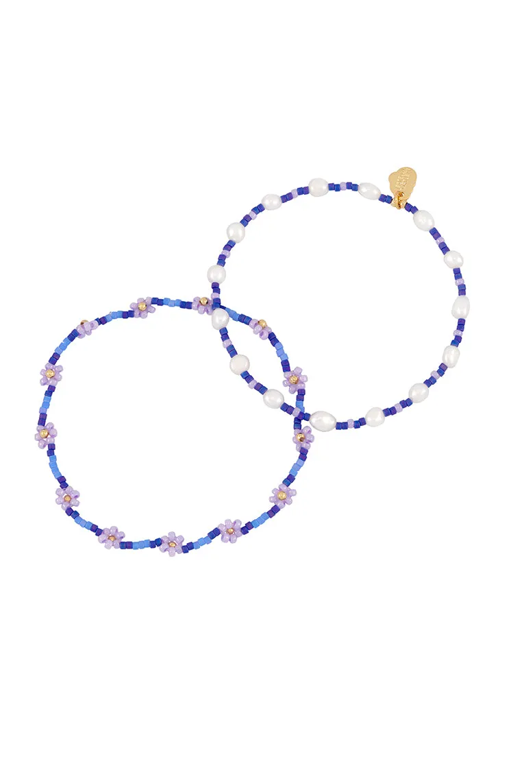 Flower Miyuki Sienna Bracelet Set