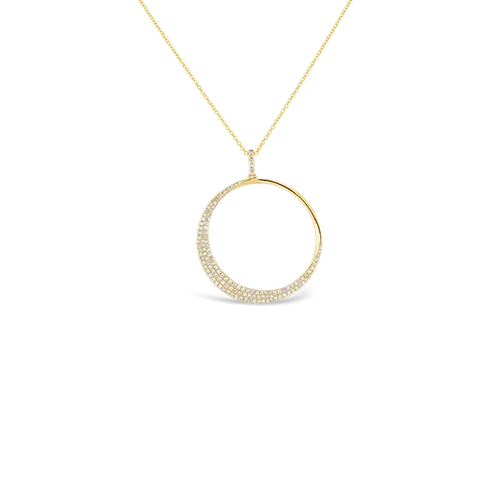 Gold & Diamond Circle Pendant