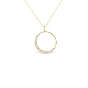 Gold & Diamond Circle Pendant