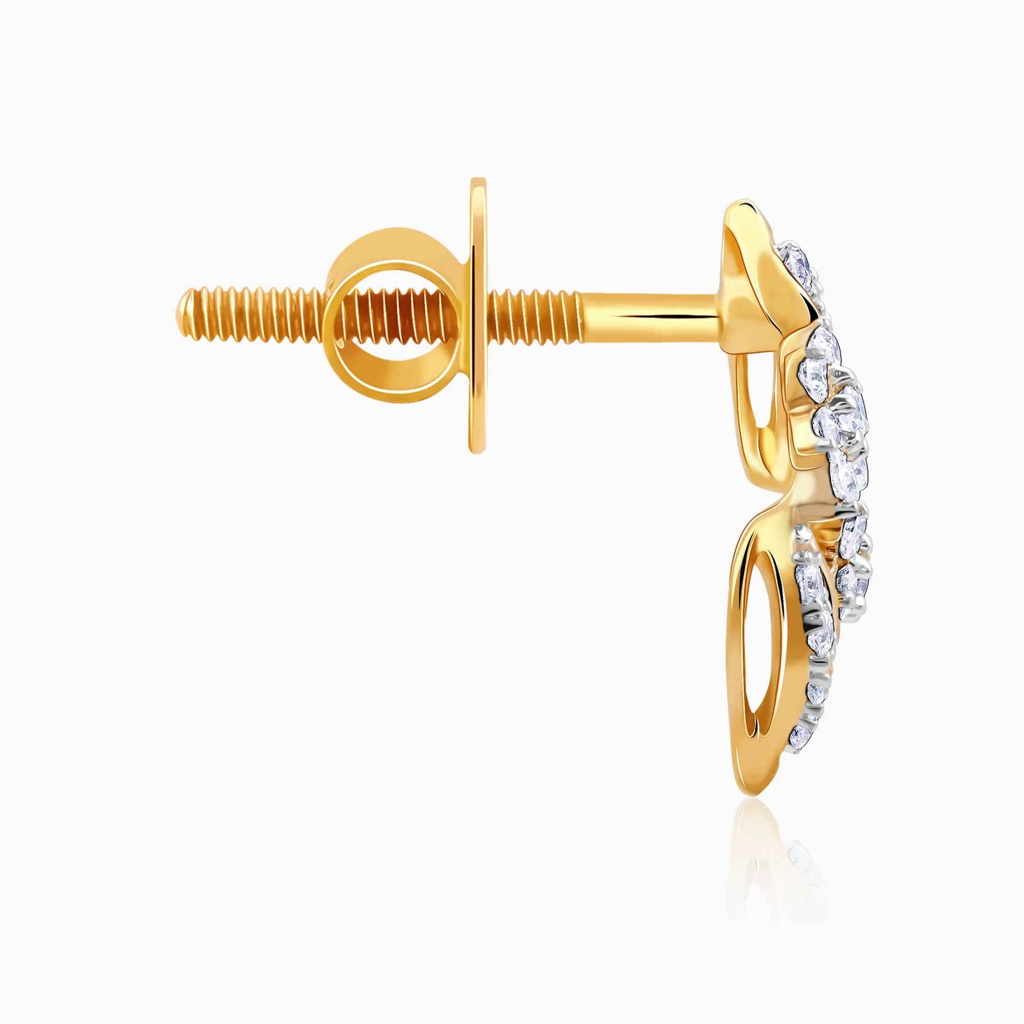 Gold Floral Magic Diamond Earrings