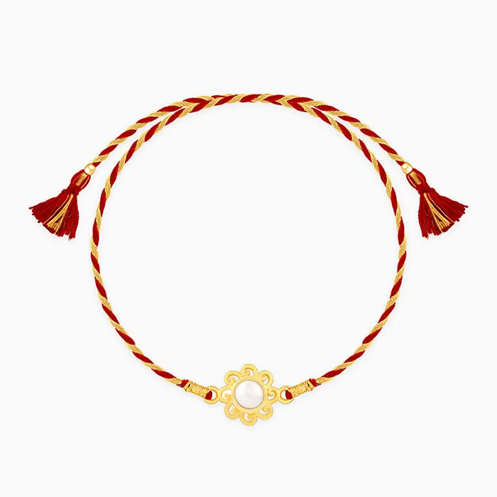Gold Pearl Love Rakhi