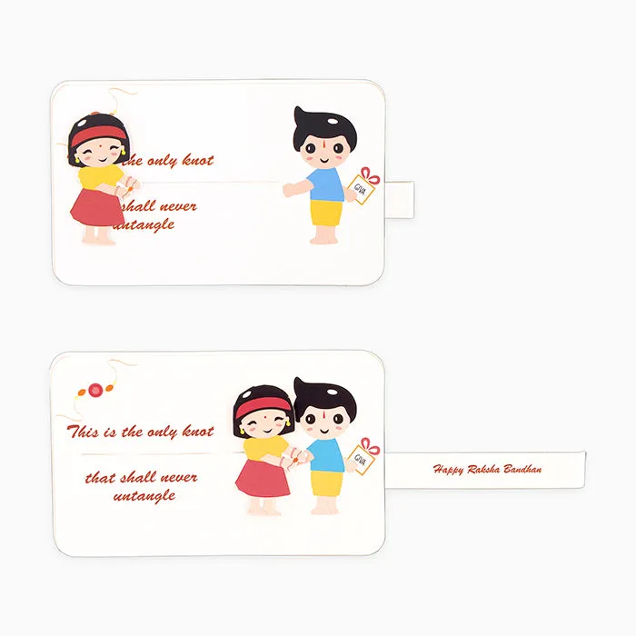 Gold Pearl Love Rakhi