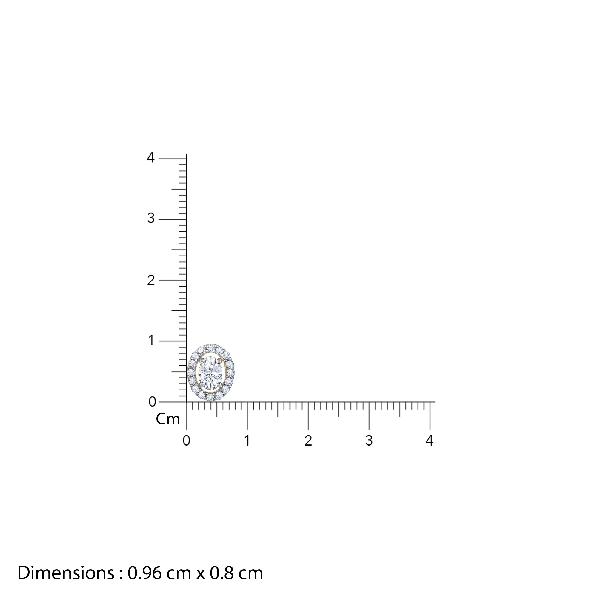 Gold Vesta Halo Solitaire Diamond Studs
