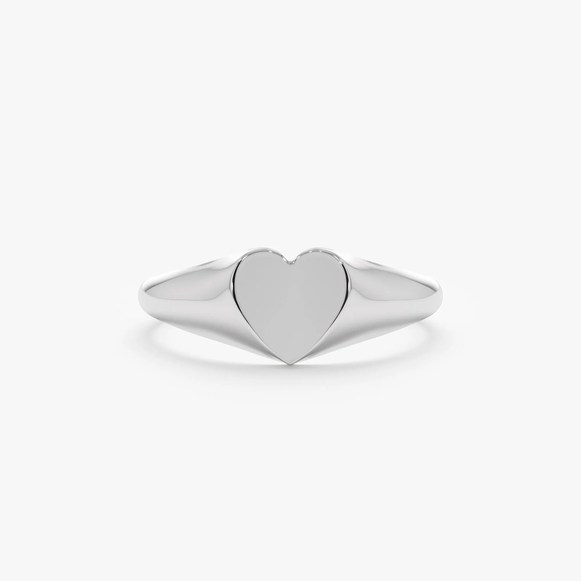 Heart Signet Ring In Solid Gold, Kate