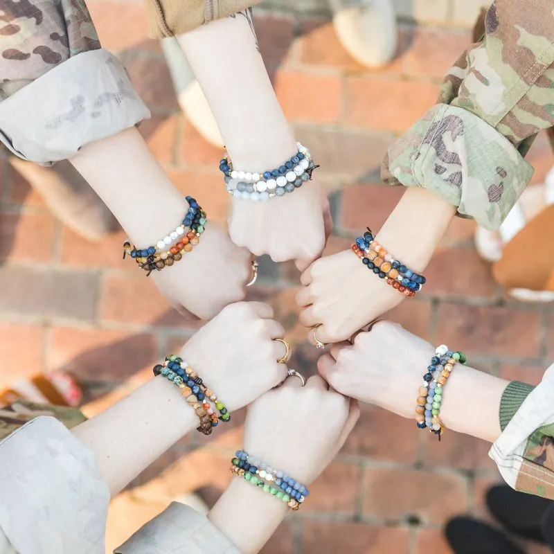 In My Heart Mini Bracelet - Navy | Military Deployment Bracelet