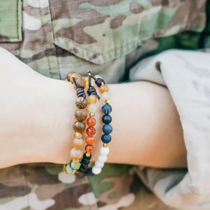 In My Heart Mini Bracelet - Navy | Military Deployment Bracelet