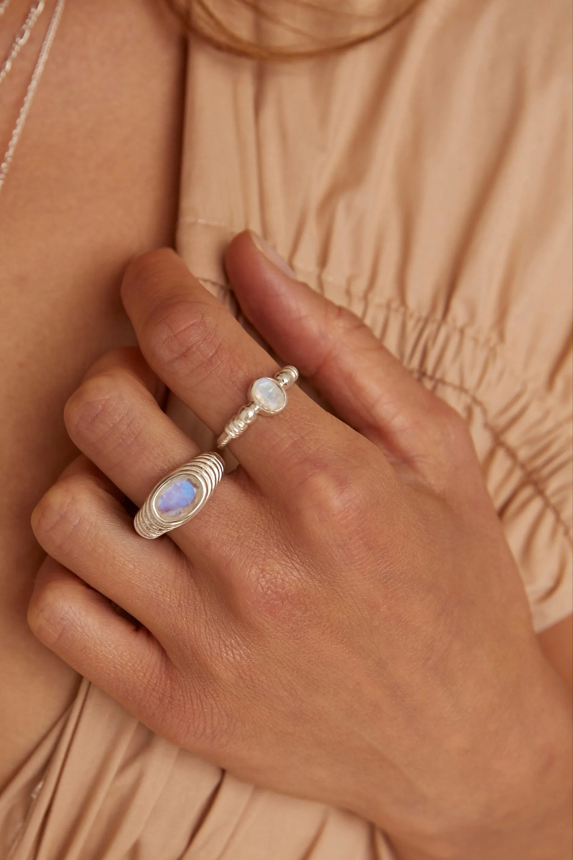 Iris Copper Turquoise Silver Ring